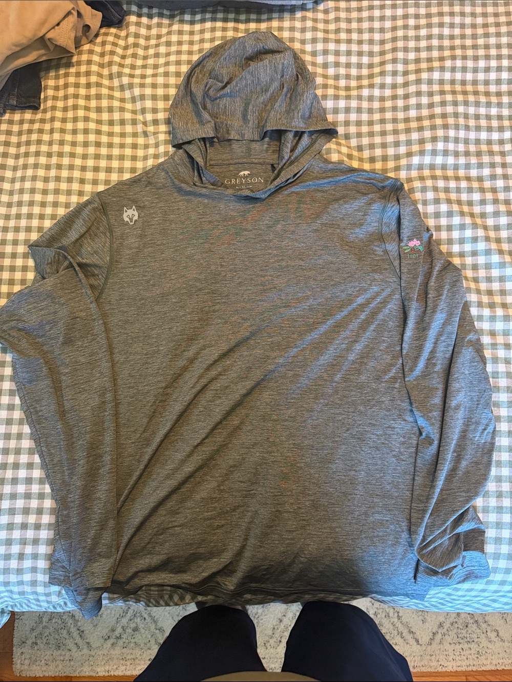 Greyson Men's Heather Gray Lightweight Hooded Long Sleeve